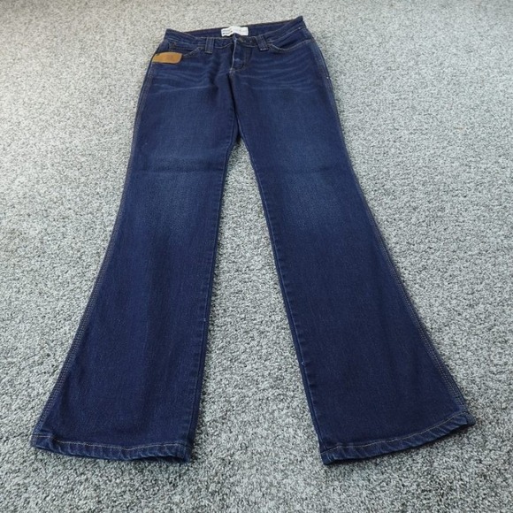 Wrangler Denim - Wrangler Jeans Womens 6 Dark Blue Denim Pants Riggs Boot Flare Stretch 5 Pocket